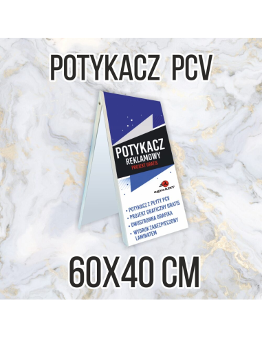 Potykacz Reklamowy z PCV – Przenośne Stojaki Reklamowe