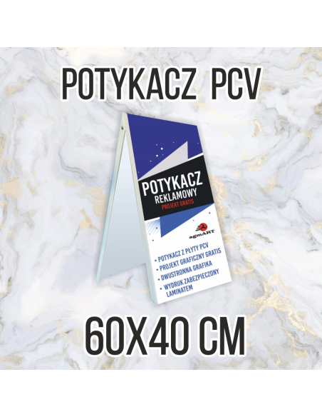 Potykacz Reklamowy z PCV – Przenośne Stojaki Reklamowe