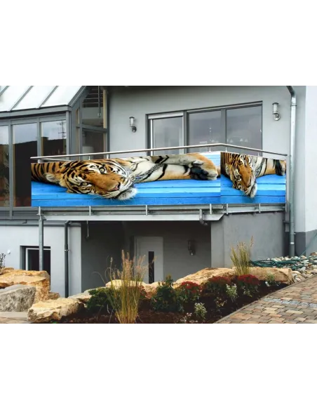 Osłona Balkonowa na Wymiar z Nadrukiem Balkon Zwierzęta