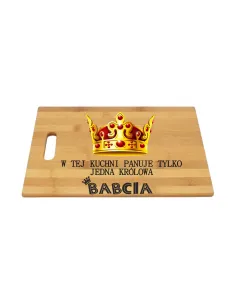 Prezent dla Dziadków Bambusowa Deska do Krojenia Dzień