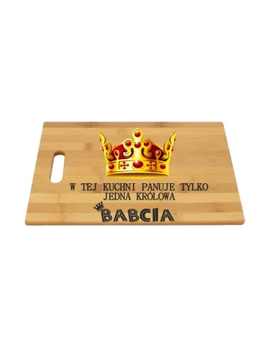 Prezent dla Dziadków Bambusowa Deska do Krojenia Dzień