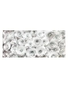 Osłona Balkonowa na Balkon z Nadrukiem Kwiaty Alabster