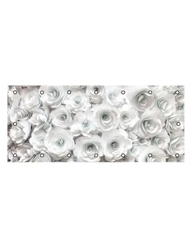 Osłona Balkonowa na Balkon z Nadrukiem Kwiaty Alabster