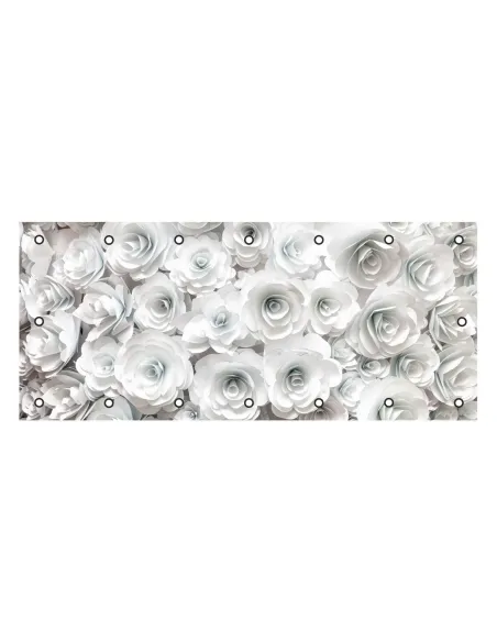 Osłona Balkonowa na Balkon z Nadrukiem Kwiaty Alabster