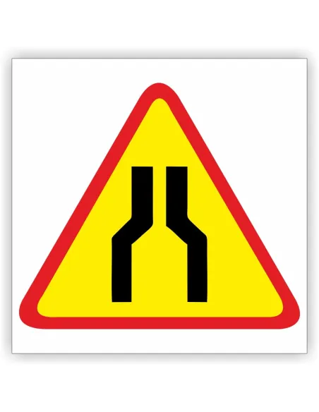 Znak Drogowy 60x60 cm Tablica Informacyjna 12a Zwężenie