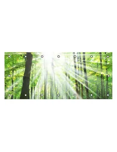 Osłona Balkonowa na Balkon z Nadrukiem Las Mgle Drzewa