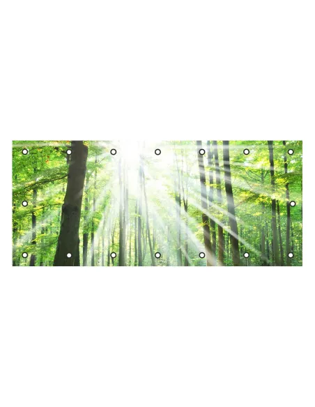 Osłona Balkonowa na Balkon z Nadrukiem Las Mgle Drzewa