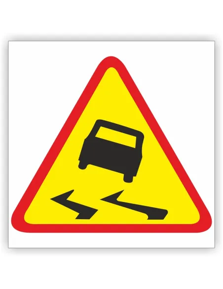 Znak Drogowy Tablica Informacyjna Śliska Jezdnia 60x60