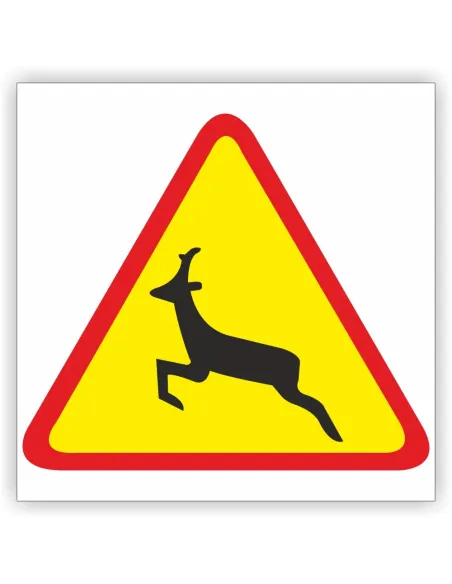 Znak Drogowy 60x60 cm Tablica Informacyjna 18b Zwierzęta