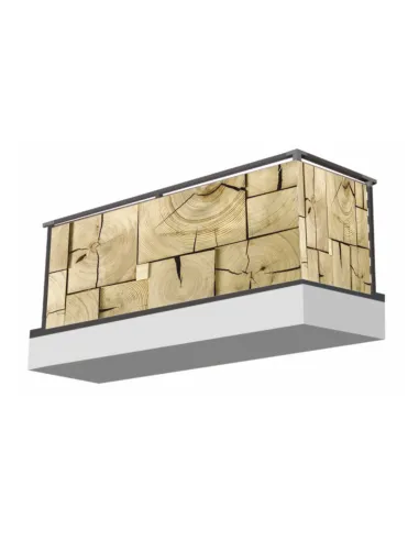 Osłona na Balkon Dekoracja z Nadrukiem Balkonu Drewno Dechy