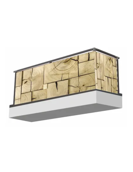 Osłona na Balkon Dekoracja z Nadrukiem Balkonu Drewno Dechy