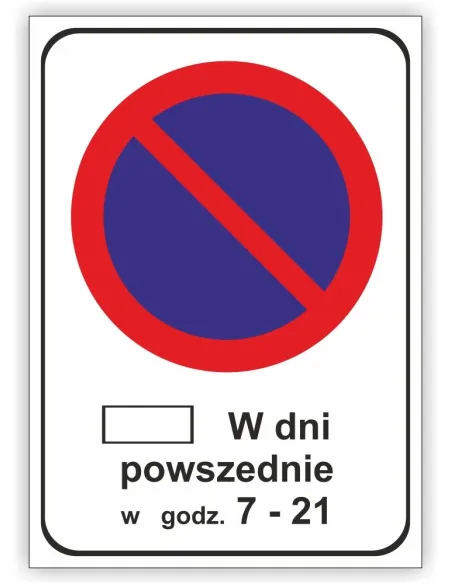 Znak Drogowy 40x40 cm Tablica Informacyjna B39 Strefa