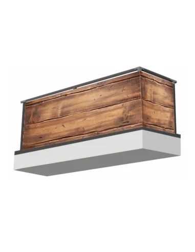 Osłona na Balkon Deski z Nadrukiem Drewno Siatka Wymiar