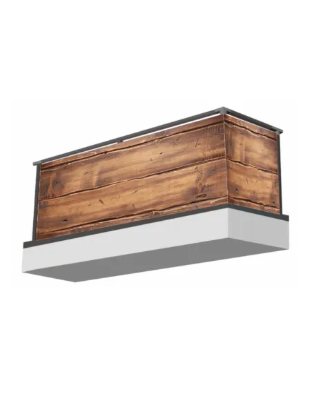 Osłona na Balkon Deski z Nadrukiem Drewno Siatka Wymiar