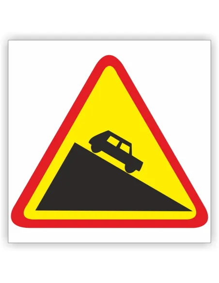 Znak Drogowy Tablica Informacyjna 22 Niebezpieczny Zjazd