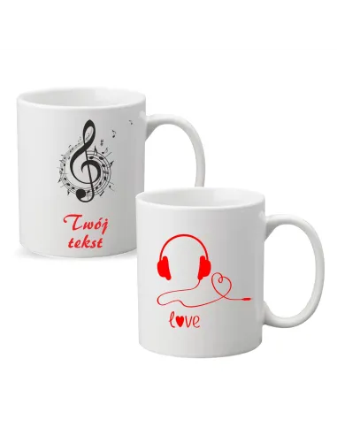 Kubek Muzyczny dla Muzyka z Nadrukiem Prezent Twój Tekst