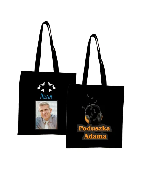 Torba z Imieniem Napis Prezent Nuty Muzyka Personalizowany