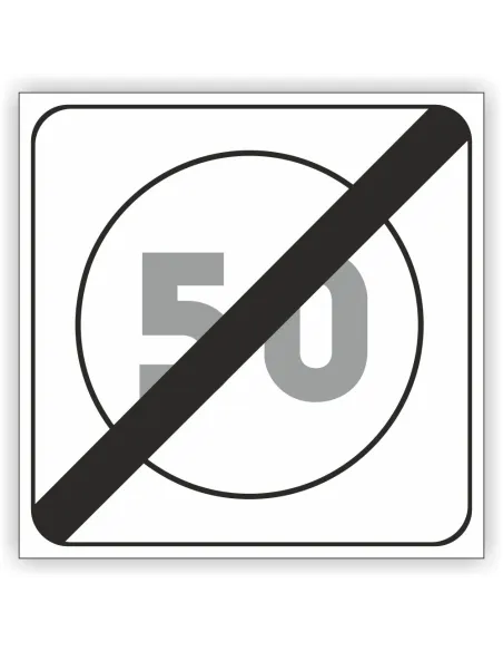 Znak Drogowy 40x40 cm Tablica Informacyjna B44 Koniec