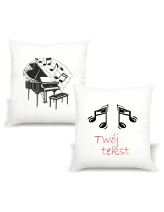 Poduszka z Nadrukiem Prezent Nuty Fortepian dla Muzyka
