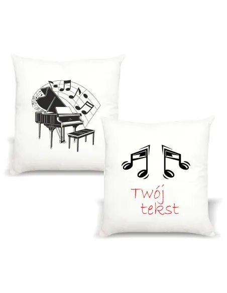 Poduszka z Nadrukiem Prezent Nuty Fortepian dla Muzyka