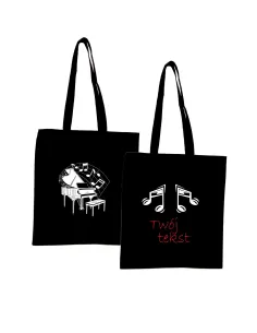 Torba z Nadrukiem Prezent Nuty Fortepian Personalizowany