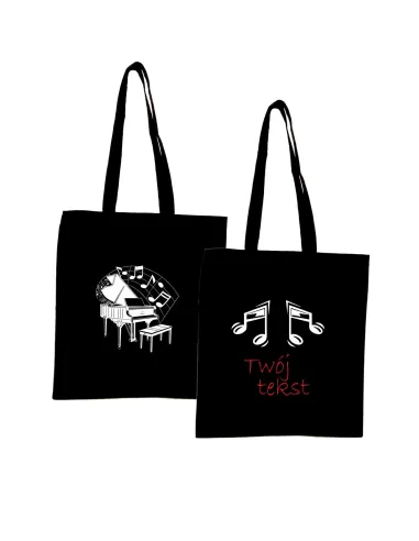 Torba z Nadrukiem Prezent Nuty Fortepian Personalizowany
