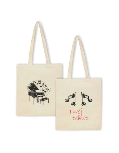 Torba z Nadrukiem Prezent Muzyka Fortepian Personalizowany