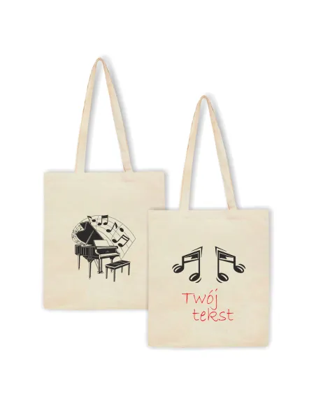 Torba z Nadrukiem Prezent Muzyka Fortepian Personalizowany
