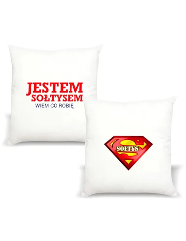 Poduszka z Nadrukiem Prezent Jestem Super Sołtysem