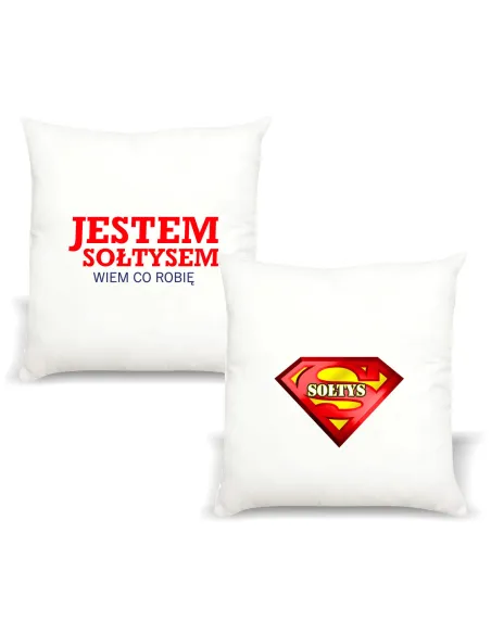 Poduszka z Nadrukiem Prezent Jestem Super Sołtysem