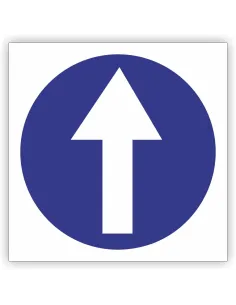 Znak Drogowy Tablica Informacyjna Nakaz Jazdy Prosto