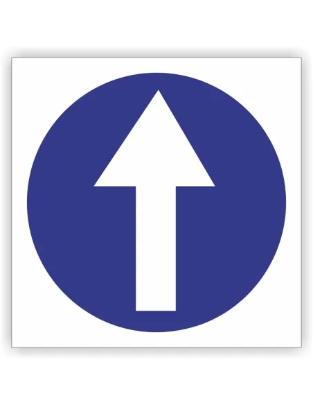 Znak Drogowy Tablica Informacyjna Nakaz Jazdy Prosto