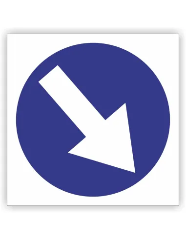 Znak Drogowy Tablica Informacyjna C9 Nakaz Jazdy z Prawej