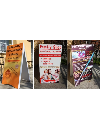 Potykacz Reklamowy z PCV – Przenośne Stojaki Reklamowe