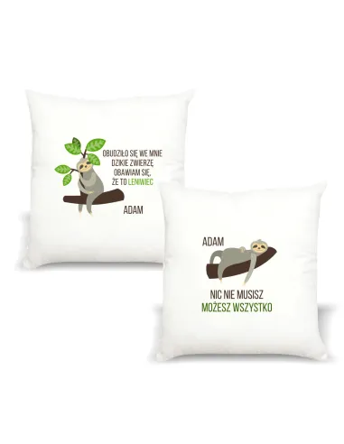 Poduszka Leniwiec z Nadrukiem Prezent dla Leniwca Możesz