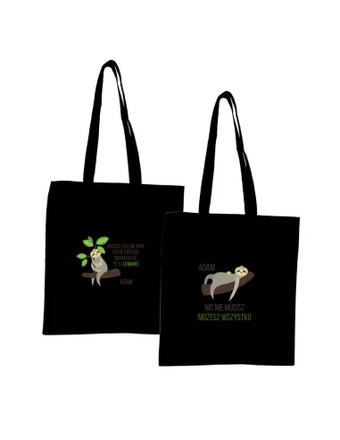 Torba Prezent dla Leniwca Nadrukiem Napis Możesz Wszystko