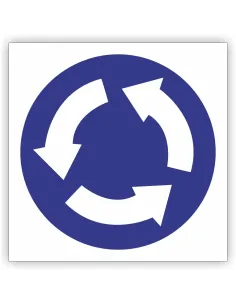 Znak Drogowy Tablica Informacyjna C12 Ruch Okrężny (rondo)