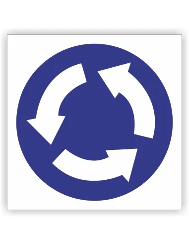 Znak Drogowy Tablica Informacyjna C12 Ruch Okrężny (rondo)