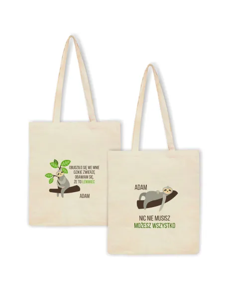 Torba z Nadrukiem Nic Nie Musisz Możesz Wszystko na Prezent