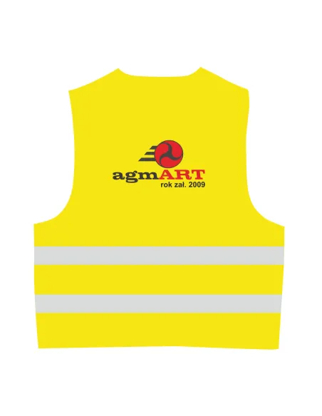 Kamizelki Odblaskowe z Nadrukiem 30 szt – Tył 30 szt