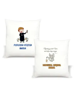 Poduszka Imieniem Napis Prezent Księdza Personalizowany