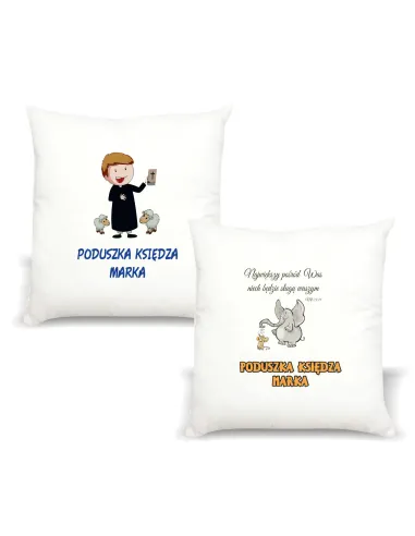 Poduszka Imieniem Napis Prezent Księdza Personalizowany