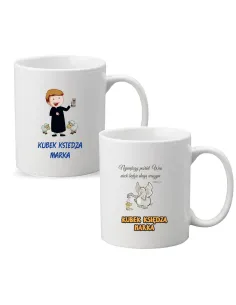 Kubek z Imieniem Napis Prezent dla Księdza Personalizowany