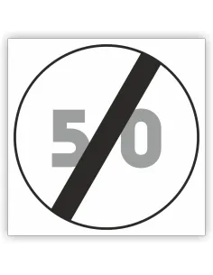 Znak Drogowy 60x60 cm Tablica Informacyjna B34 Koniec