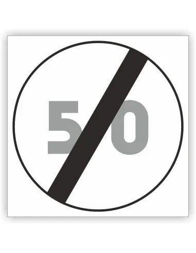 Znak Drogowy 60x60 cm Tablica Informacyjna B34 Koniec