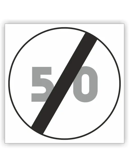 Znak Drogowy 60x60 cm Tablica Informacyjna B34 Koniec