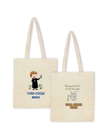 Torba z Imieniem Napis Prezent Księdza Personalizowany