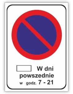 Znak Drogowy 60x60 cm Tablica Informacyjna B39 Strefa