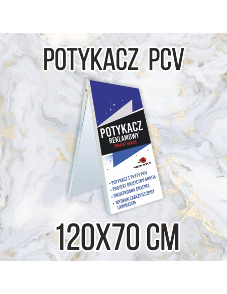 Potykacz Reklamowy PCV 3 mm 120x70 cm Stojaki Reklamowe