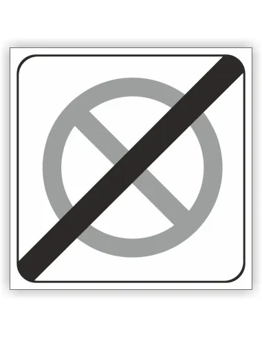 Znak Drogowy 60x60 cm Tablica Informacyjna B40 Koniec